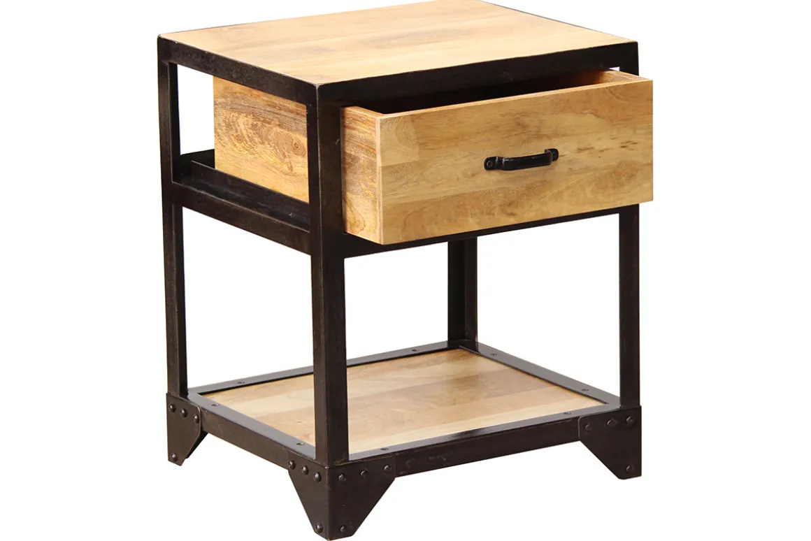 Cheap Miliboo Mesa de noche diseño industrial INDUSTRIA
