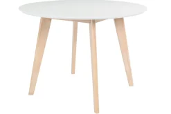 Best Miliboo Mesa diseño madera y blanco D100 LEENA