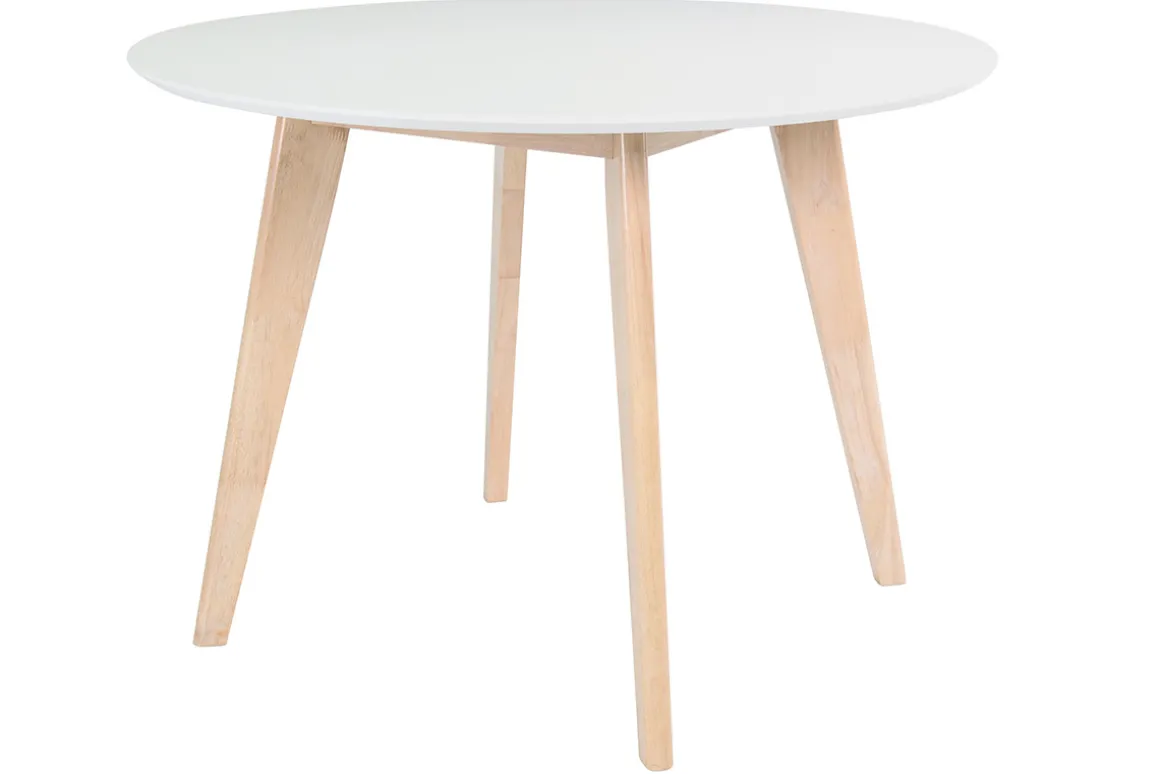 Best Miliboo Mesa diseño madera y blanco D100 LEENA