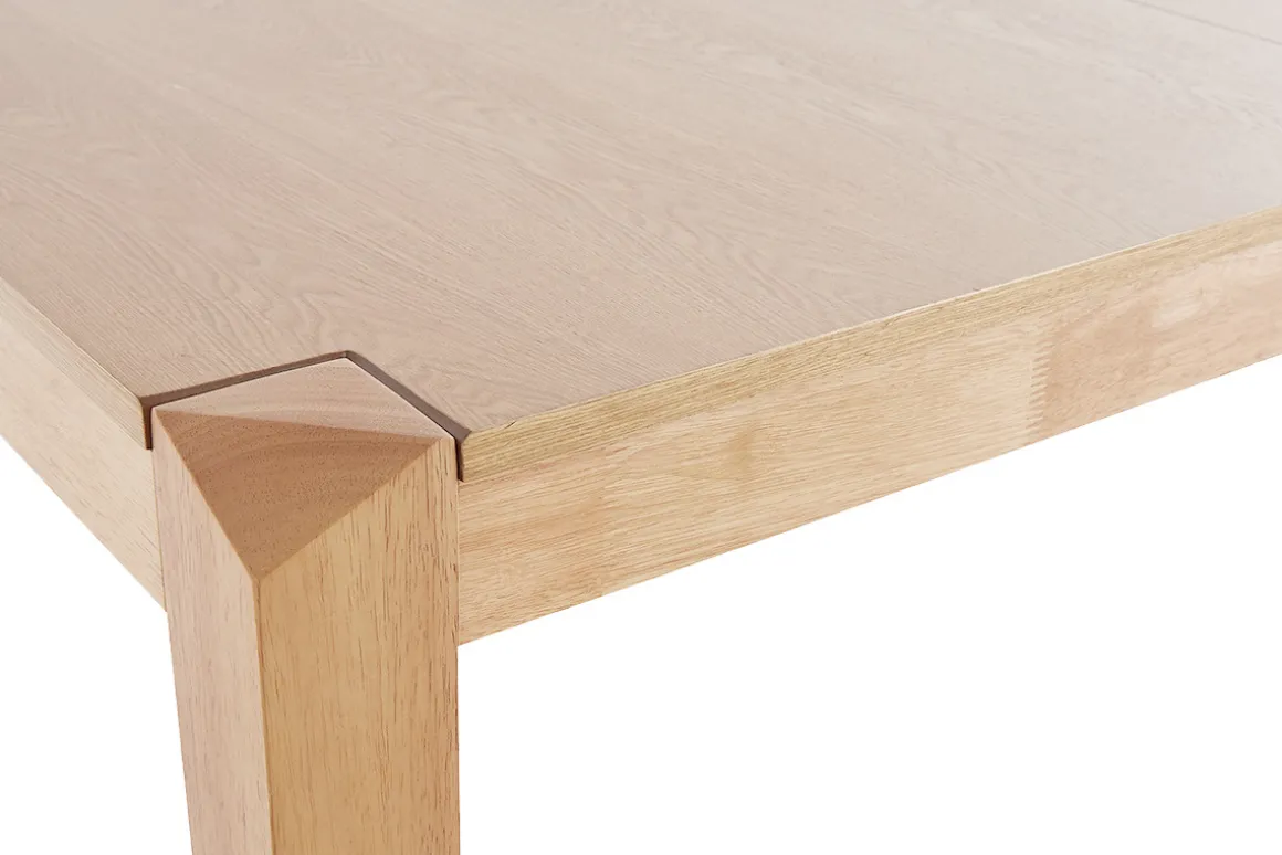 Discount Miliboo Mesa extensible de contrachapado de fresno y madera de caucho 150-180 cm BOLLY