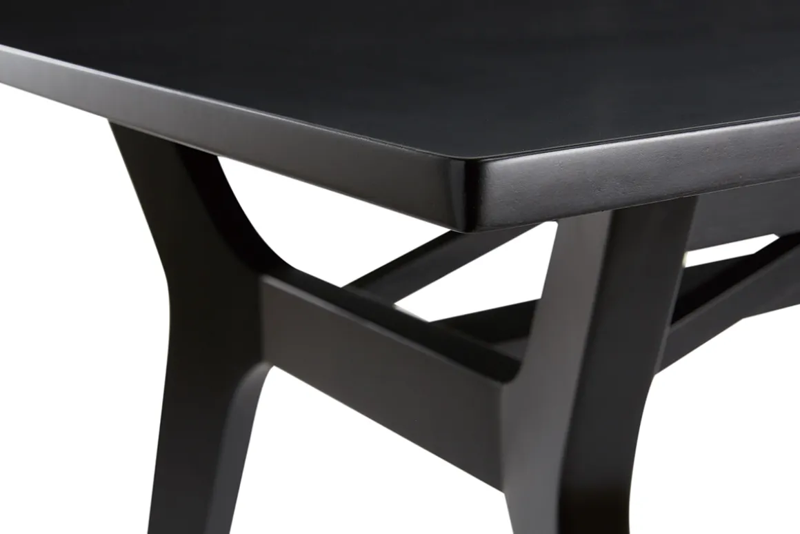 Cheap Miliboo Mesa extensible de madera de fresno negra 180-220 cm FOSTER
