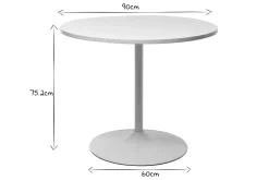 Clearance Miliboo Mesa pequeña diseño blanca D90 CALISTA