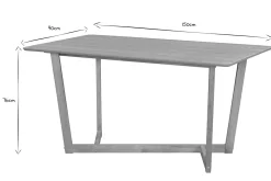 Flash Sale Miliboo Mesa rectangular de diseño de madera clara 150 cm KOUK