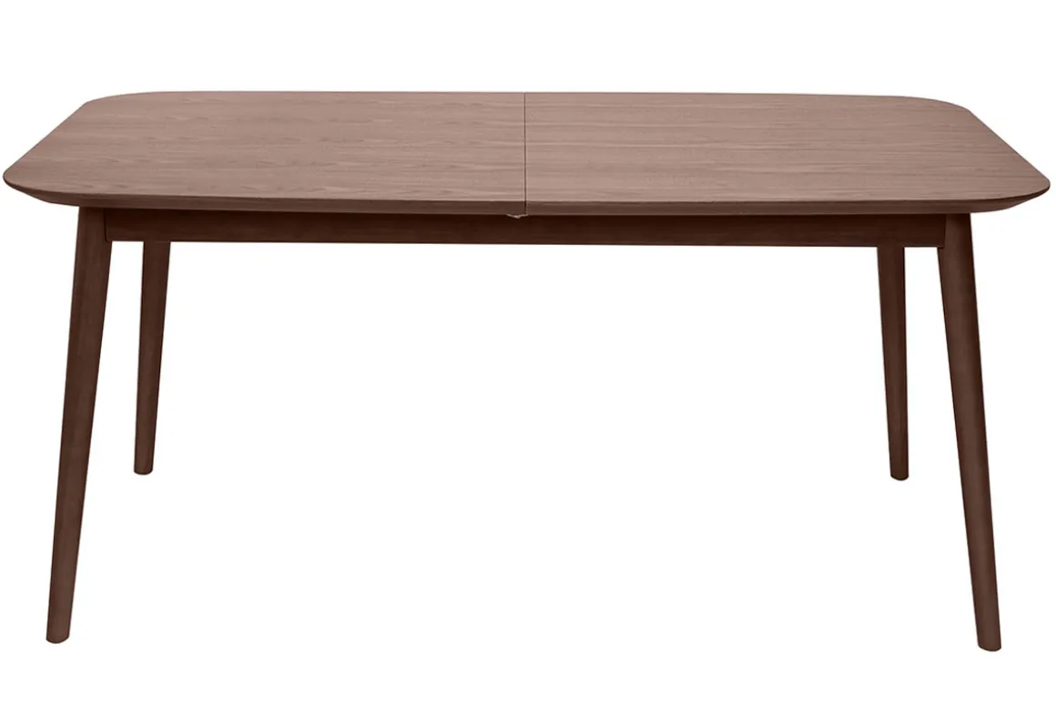 Shop Miliboo Mesa rectangular extensible con extensiones integradas de madera de nogal oscuro 160-210 cm ANK