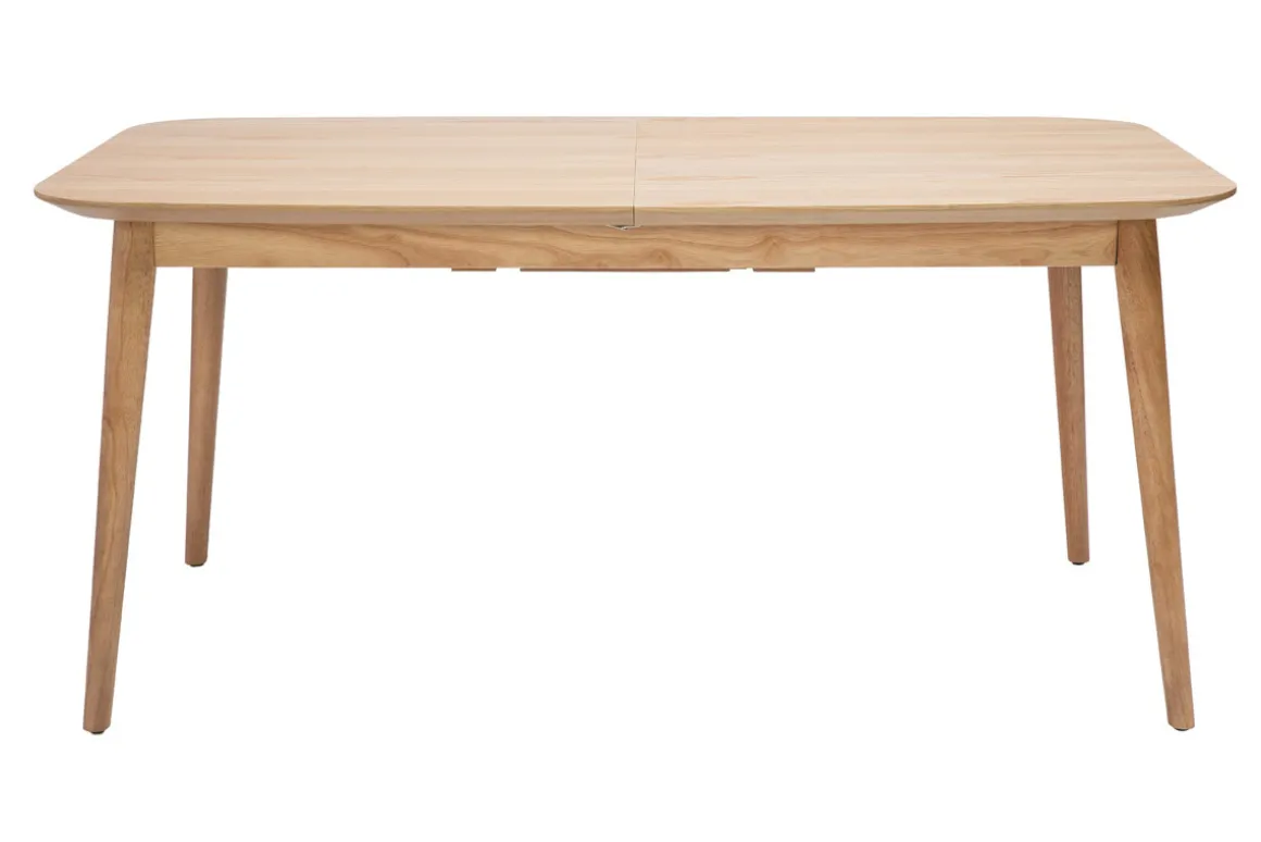 New Miliboo Mesa rectangular extensible con extensiones integradas de madera de roble claro 160-210 cm ANK