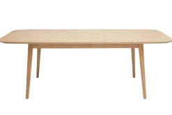 New Miliboo Mesa rectangular extensible con extensiones integradas de madera de roble claro 160-210 cm ANK