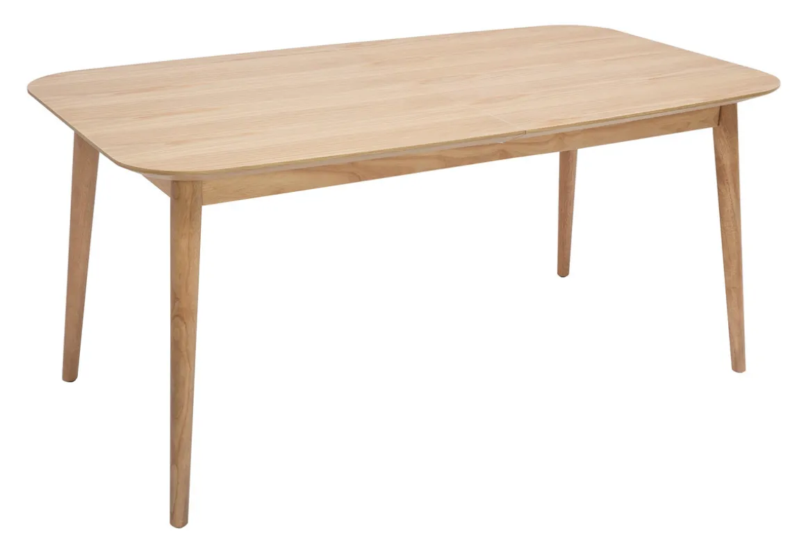 New Miliboo Mesa rectangular extensible con extensiones integradas de madera de roble claro 160-210 cm ANK