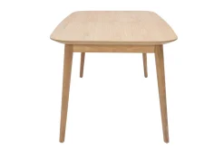 New Miliboo Mesa rectangular extensible con extensiones integradas de madera de roble claro 160-210 cm ANK