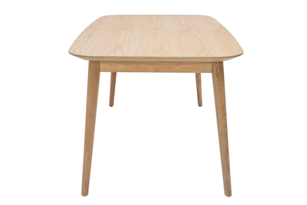 New Miliboo Mesa rectangular extensible con extensiones integradas de madera de roble claro 160-210 cm ANK