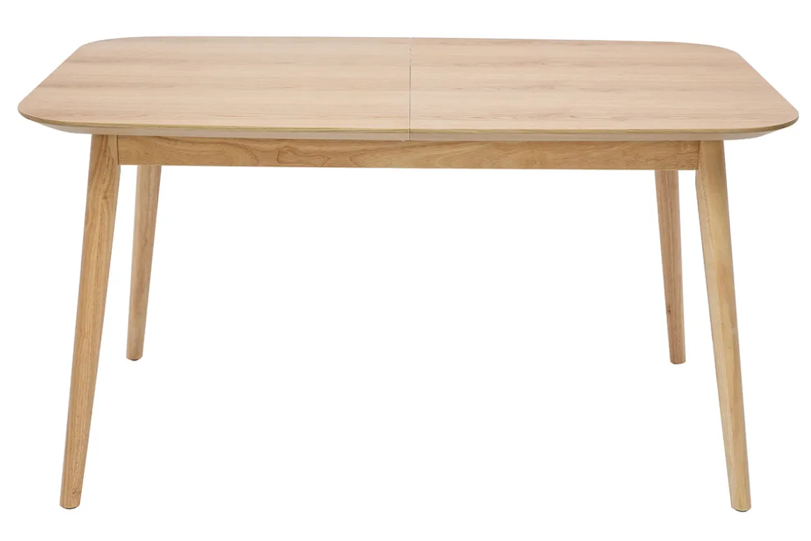New Miliboo Mesa rectangular extensible con extensiones integradas de roble claro 140-170 cm ANK