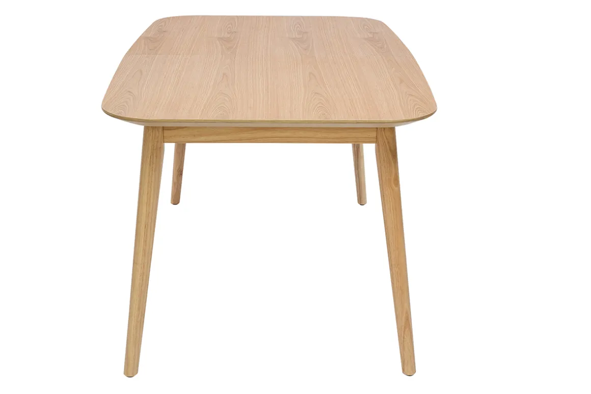 New Miliboo Mesa rectangular extensible con extensiones integradas de roble claro 140-170 cm ANK