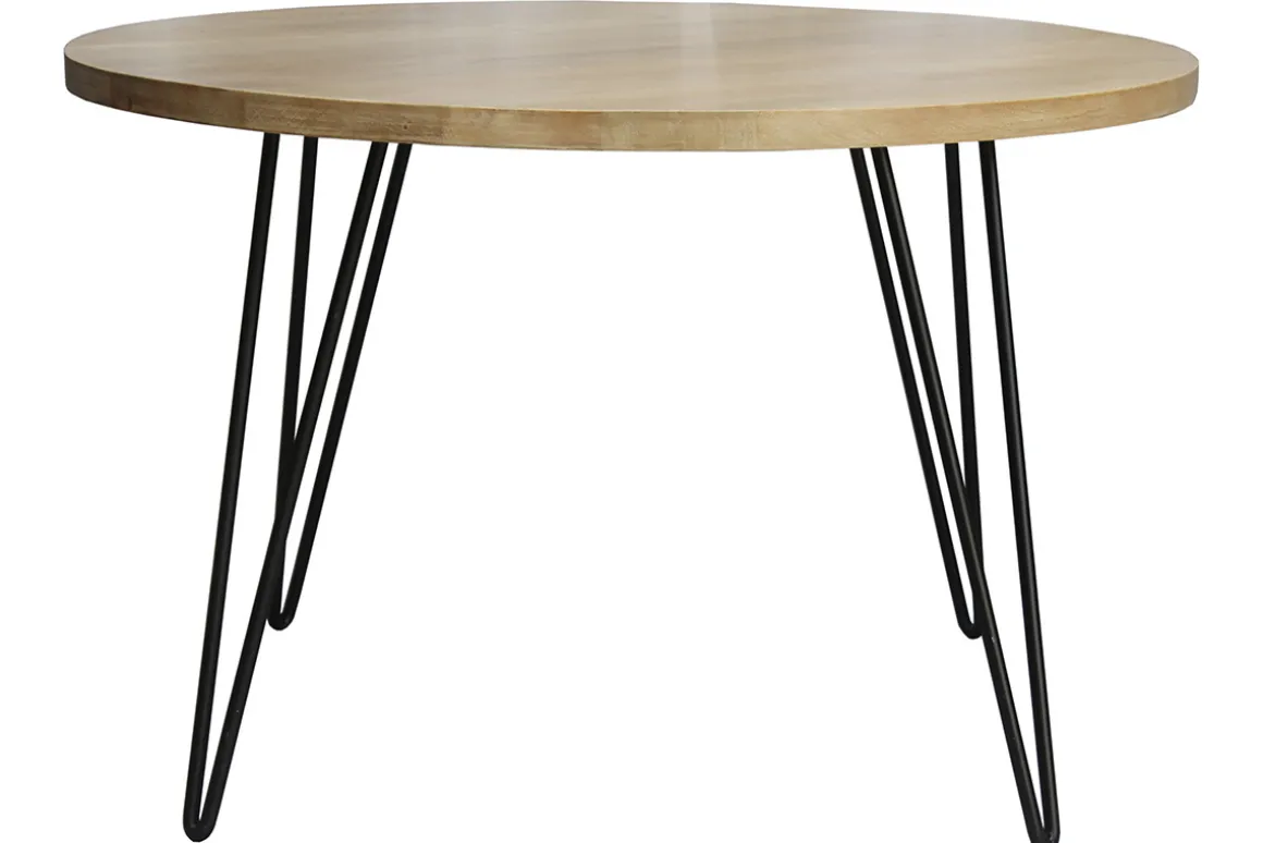 Outlet Miliboo Mesa redonda en mango macizo D116 cm VIBES