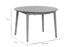 Sale Miliboo Mesa redonda extensible con extensiones integradas de madera de roble clara 115-154 cm EGO
