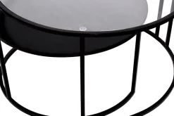 Outlet Miliboo Mesas de centro nido modernas cristal y metal TAHL