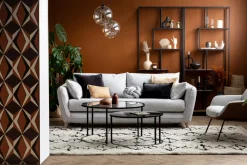 Outlet Miliboo Mesas de centro nido modernas cristal y metal TAHL
