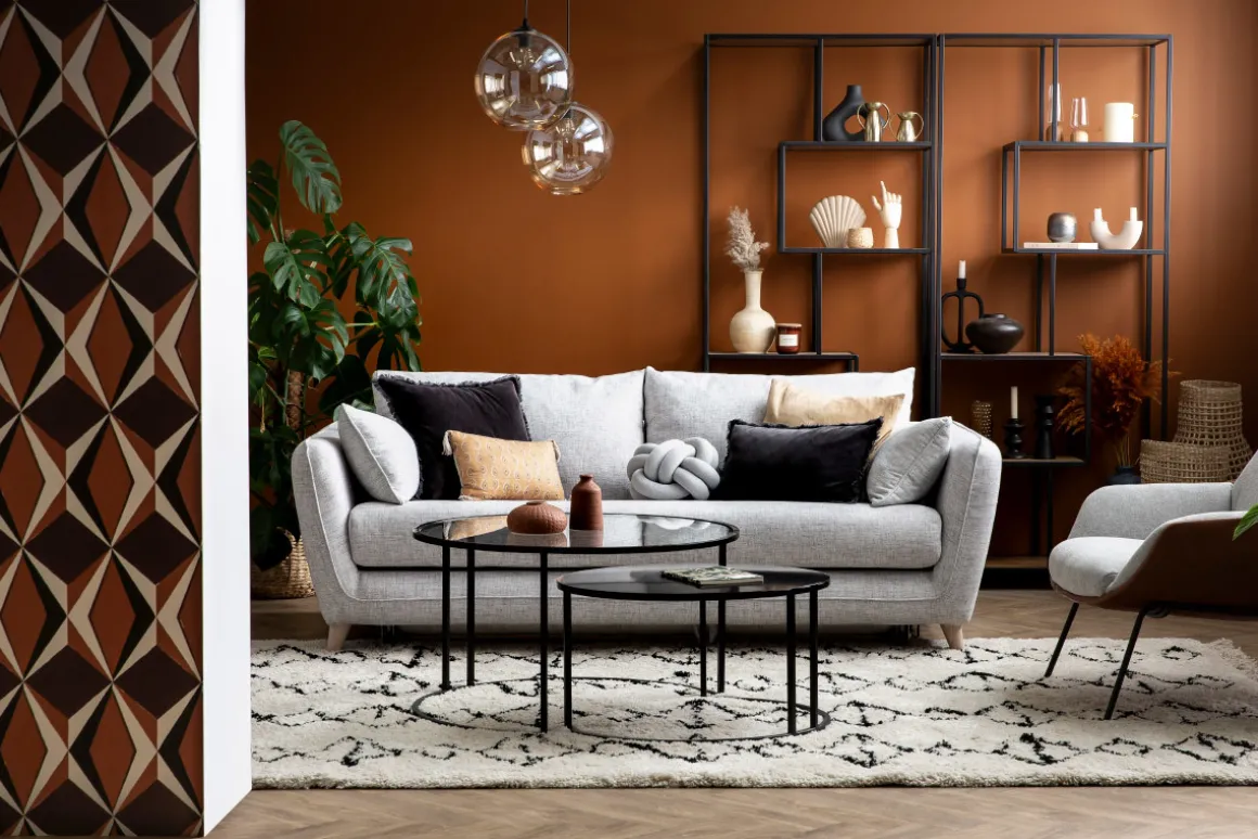 Outlet Miliboo Mesas de centro nido modernas cristal y metal TAHL