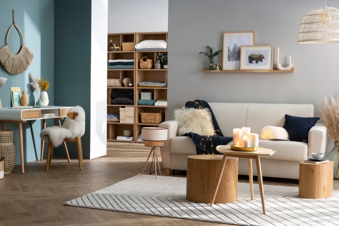 Outlet Miliboo Mesas de centro ovales madera clara (lote de 2) WOODY