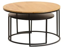 Shop Miliboo Mesas nido de centro diseño madera y metal TAHL