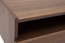 Clearance Miliboo Mesilla de noche con cajón de madera oscura SANAA