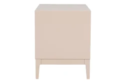 Flash Sale Miliboo Mesilla de noche de metal rosa palo y dorado con estantes 60 cm GIANA