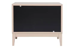 Flash Sale Miliboo Mesilla de noche de metal rosa palo y dorado con estantes 60 cm GIANA