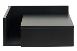 Cheap Miliboo Mesilla de pared negra con cajón 40 cm NASTY