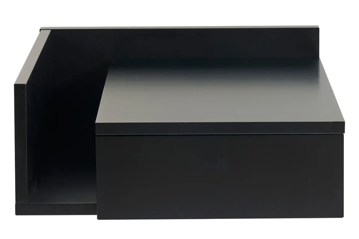 Cheap Miliboo Mesilla de pared negra con cajón 40 cm NASTY