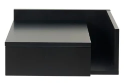 Cheap Miliboo Mesilla de pared negra con cajón 40 cm NASTY