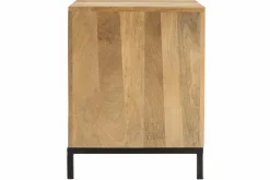 Best Miliboo Mesita de noche en madera de mango y metal perforado RACK