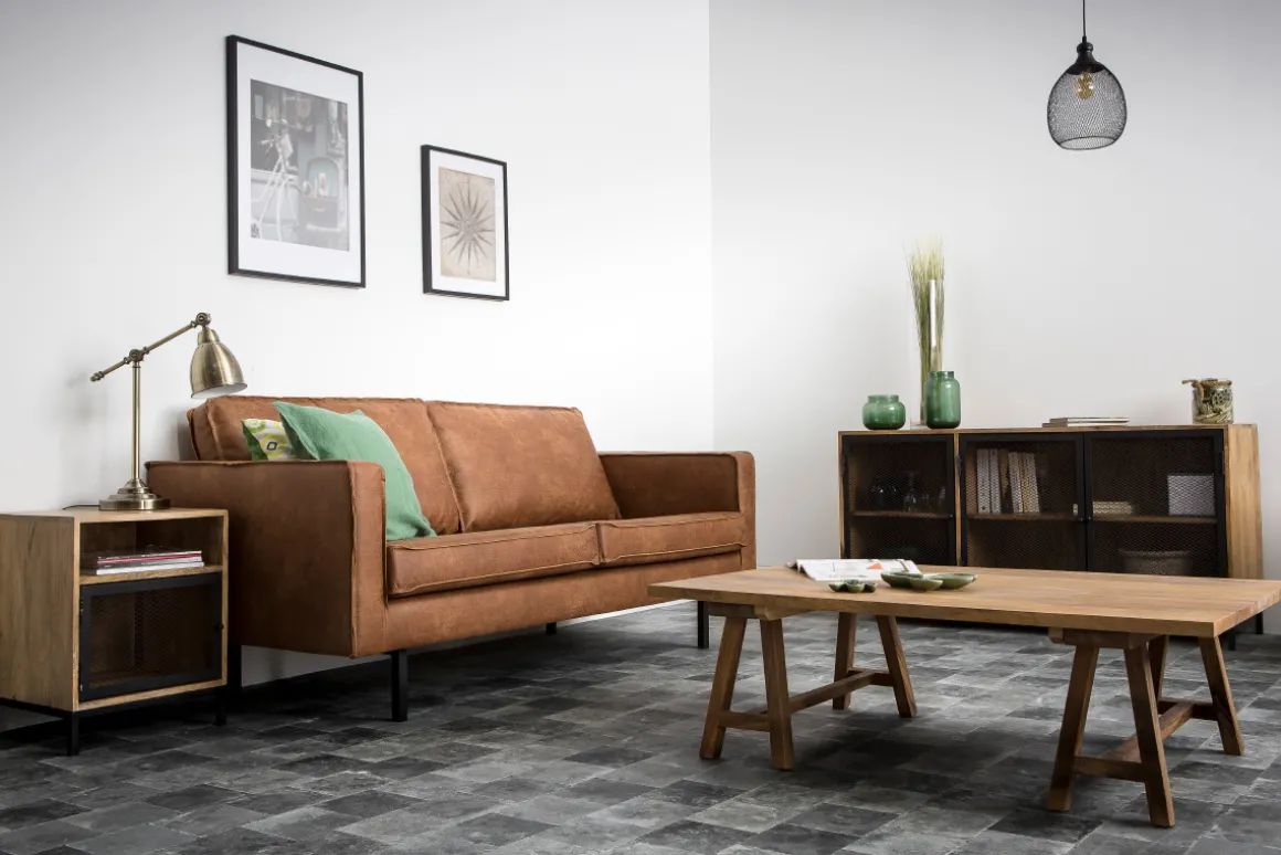 Best Miliboo Mesita de noche en madera de mango y metal perforado RACK