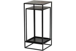 Cheap Miliboo Mesitas auxiliares nido en metal negro (lote de 2) IGGY