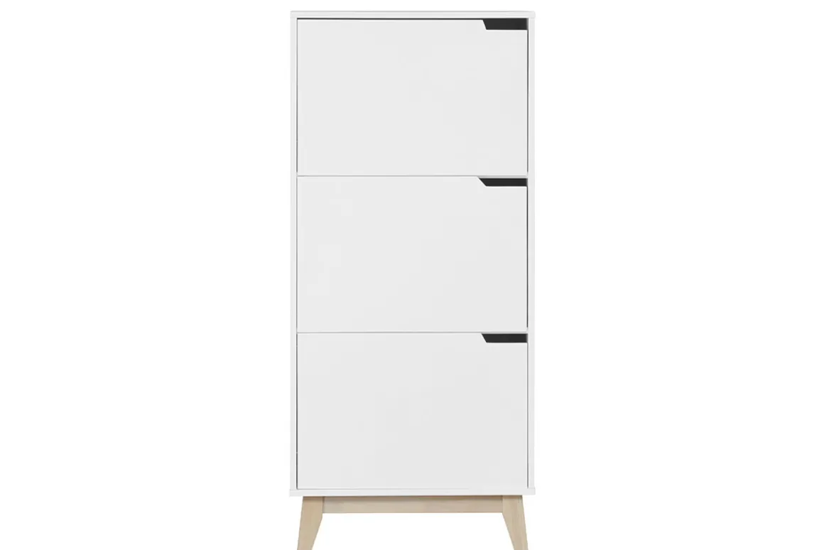 Best Sale Miliboo Mueble de almacenaje blanco 3 puertas LEENA