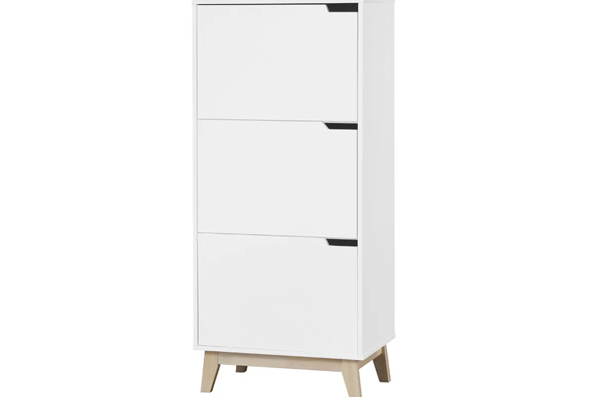 Best Sale Miliboo Mueble de almacenaje blanco 3 puertas LEENA