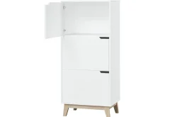 Best Sale Miliboo Mueble de almacenaje blanco 3 puertas LEENA