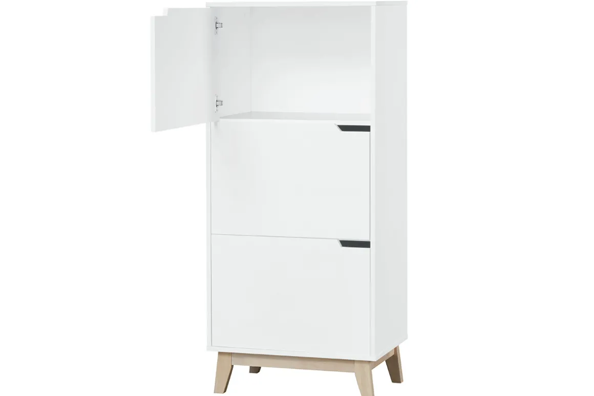 Best Sale Miliboo Mueble de almacenaje blanco 3 puertas LEENA