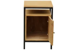 Clearance Miliboo Mueble de almacenaje para escritorio de madera de mango y metal negro OPIUM
