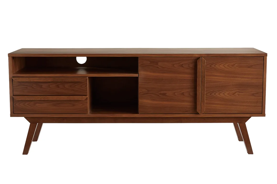 Sale Miliboo Mueble TV alto de nogal vintage 160 cm VOLVER