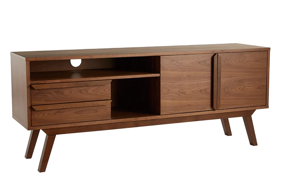 Sale Miliboo Mueble TV alto de nogal vintage 160 cm VOLVER