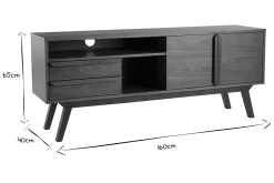 Sale Miliboo Mueble TV alto de nogal vintage 160 cm VOLVER