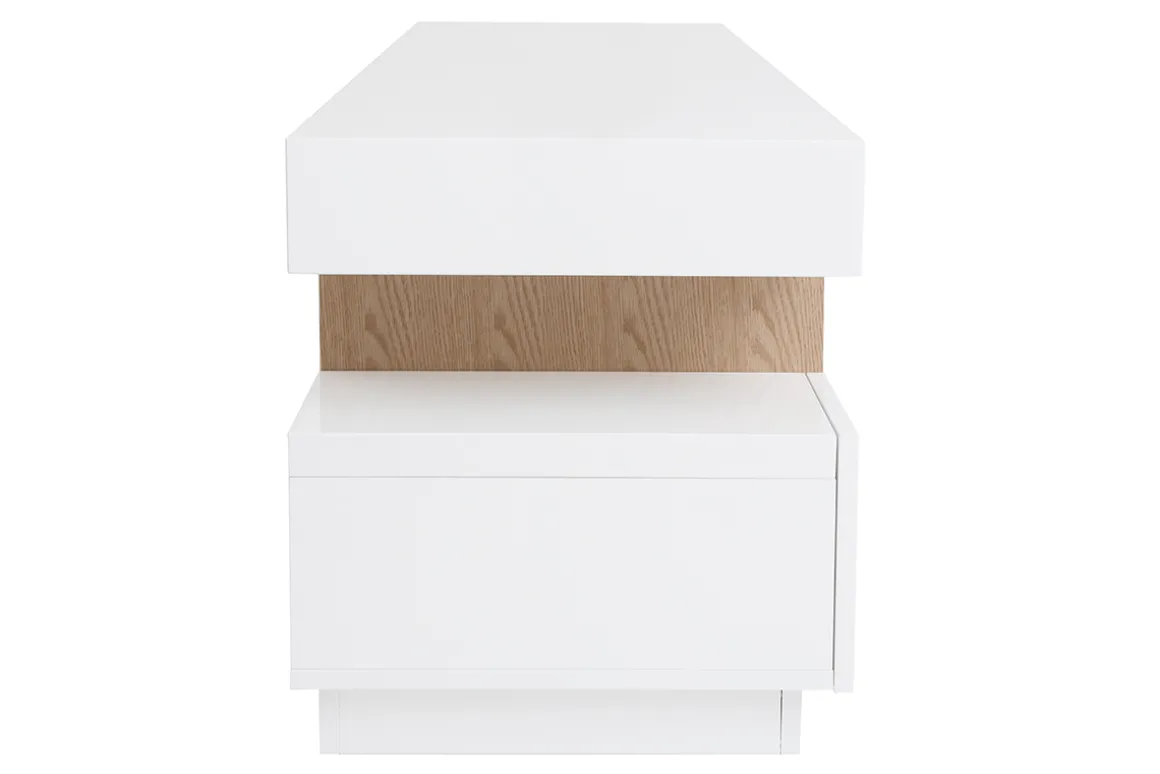 Clearance Miliboo Mueble TV blanco y madera LIVO