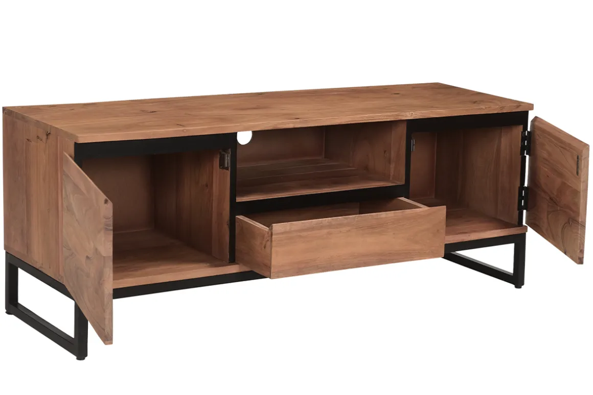 Fashion Miliboo Mueble TV de acacia maciza 135 cm HOORN