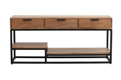 Hot Miliboo Mueble TV de acacia maciza y metal 115 cm WARREN