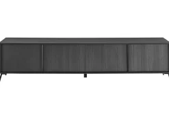 Discount Miliboo Mueble TV de diseño con acabado negro mate 205 cm NEMA