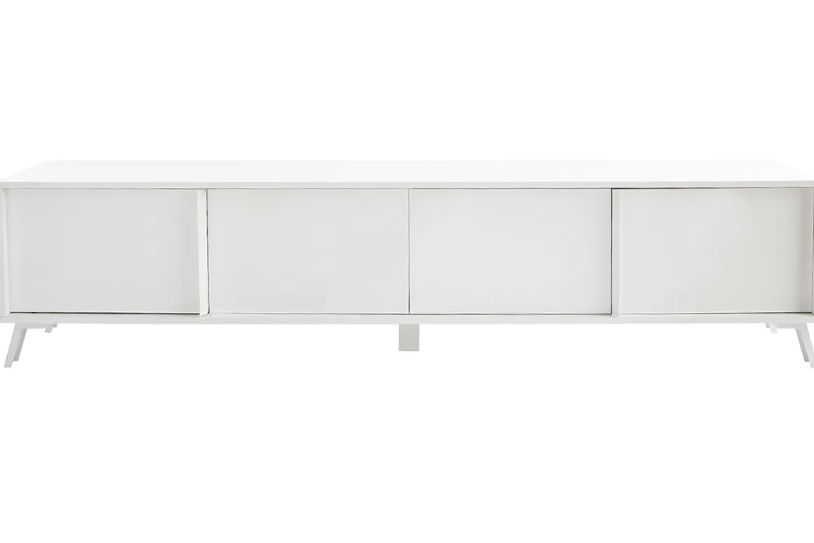Hot Miliboo Mueble TV de diseño con acabado blanco brillante 205 cm NEMA