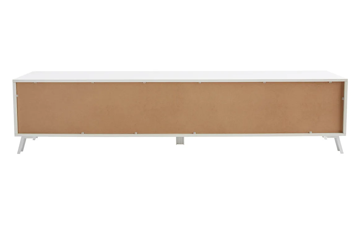 Hot Miliboo Mueble TV de diseño con acabado blanco brillante 205 cm NEMA