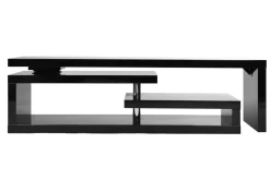 Discount Miliboo Mueble TV de diseño lacado negro giratorio MAX V2