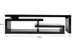 Discount Miliboo Mueble TV de diseño lacado negro giratorio MAX V2