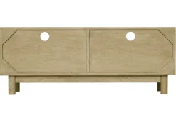 Hot Miliboo Mueble TV de madera clara y caña de ratán 120 cm GALINA