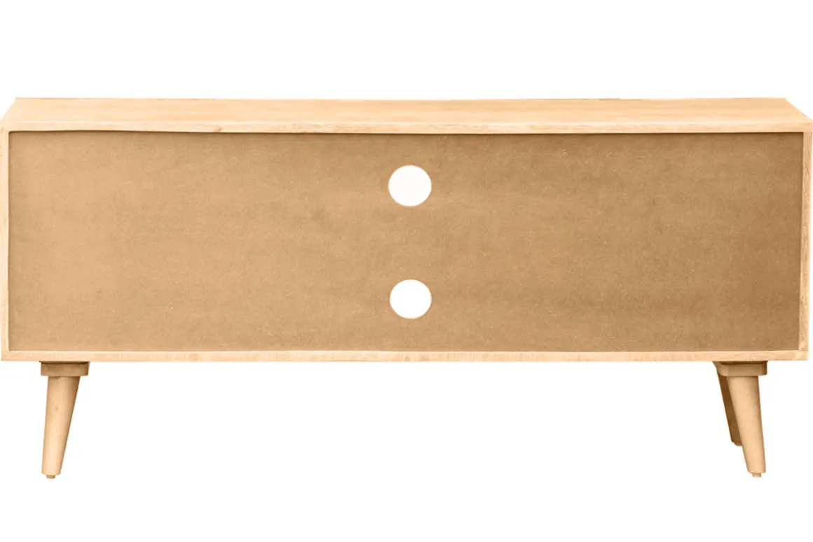 Discount Miliboo Mueble TV de madera maciza de mango 135 cm RUBIA