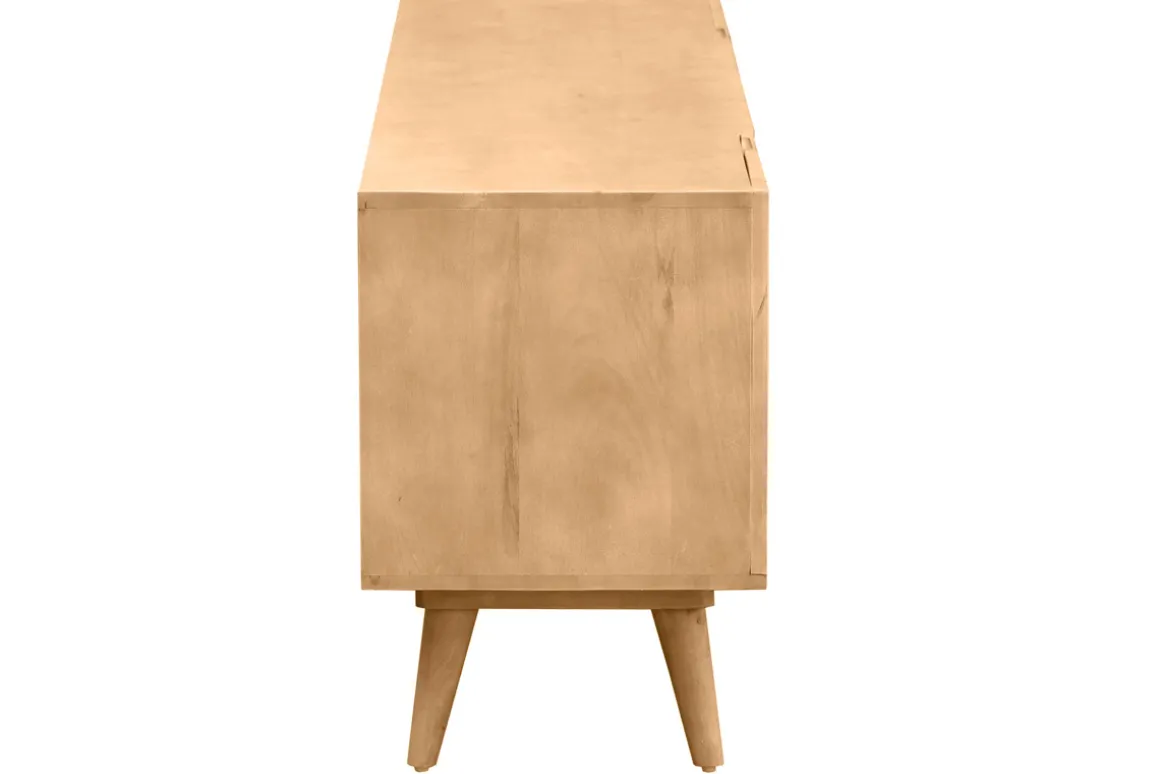 Discount Miliboo Mueble TV de madera maciza de mango 135 cm RUBIA